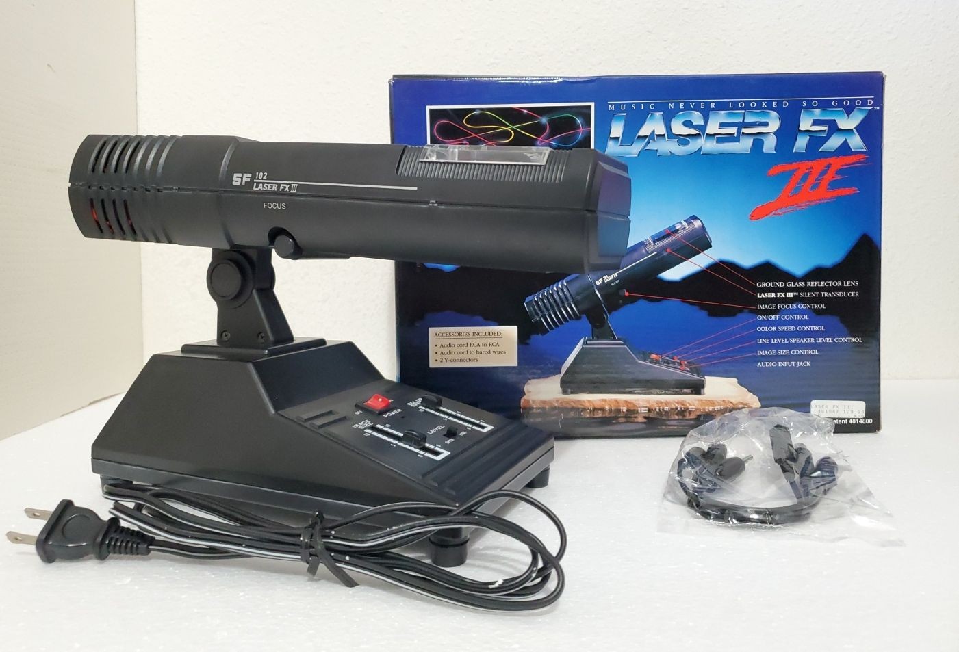 Vintage Laser FX III SF102 Home DJ Music Sound Activated Laser Light Show Retro