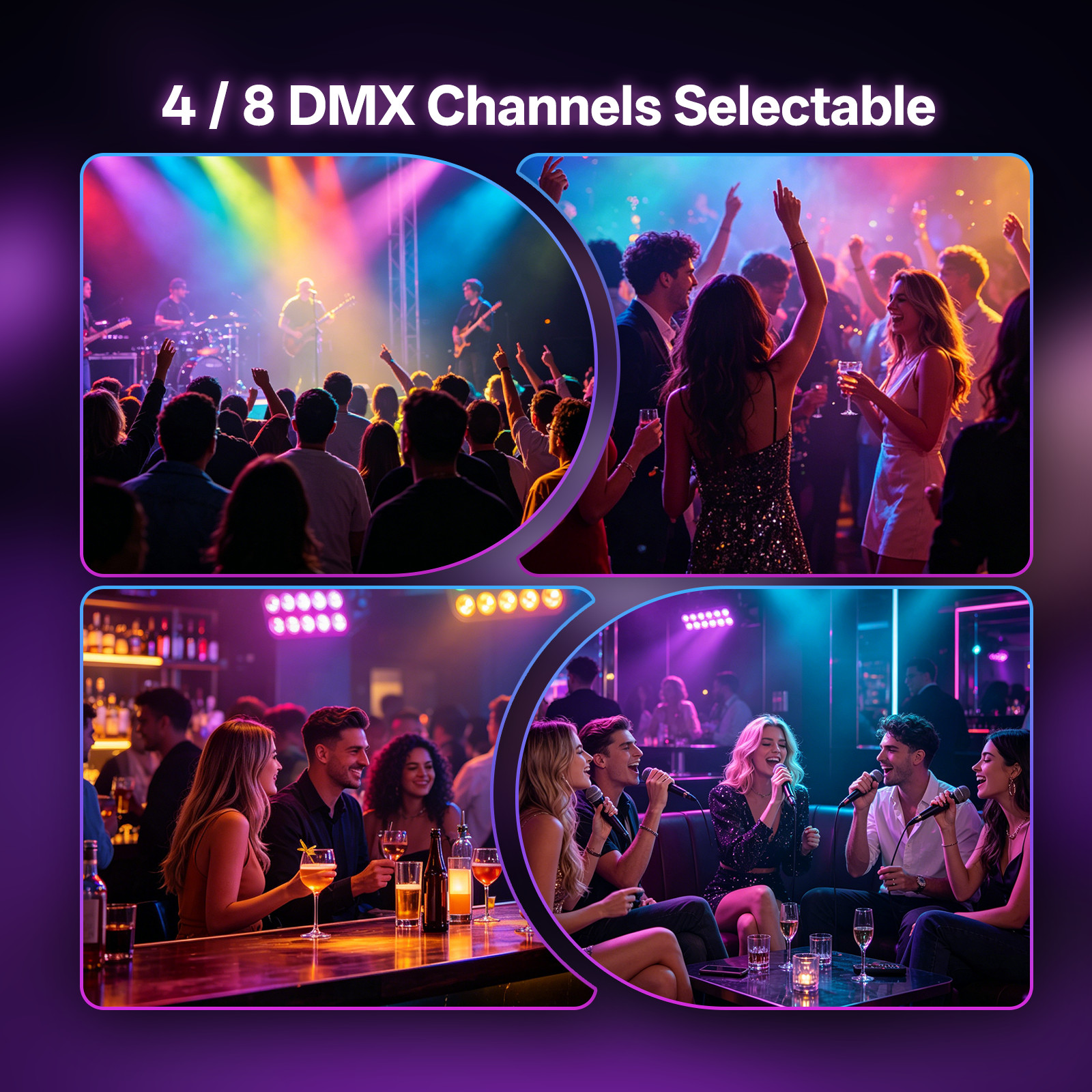 100W LED Stage Lighting Bar RGBW 10LED DMX512 Strobe Effects Wash Light DJ Disco