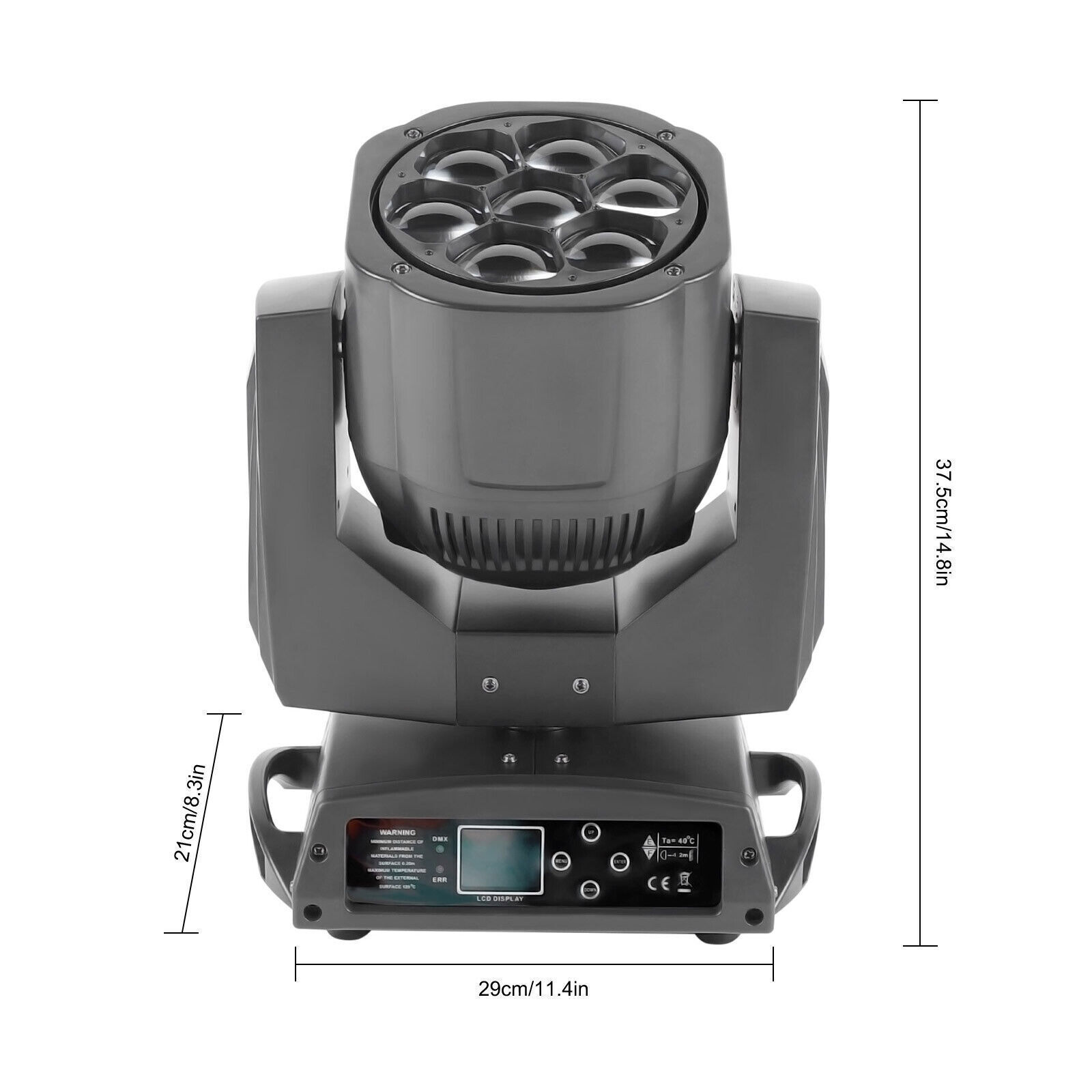 7x15W RGBW Bee Eye Moving Head Stage Light Laser Projector 17/23/43CH DMX for DJ