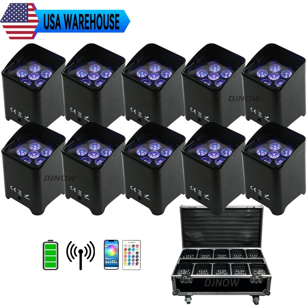 6x18w Wireless Dmx Battery Powered Led Par Uplights Led Uplight Wireless Par