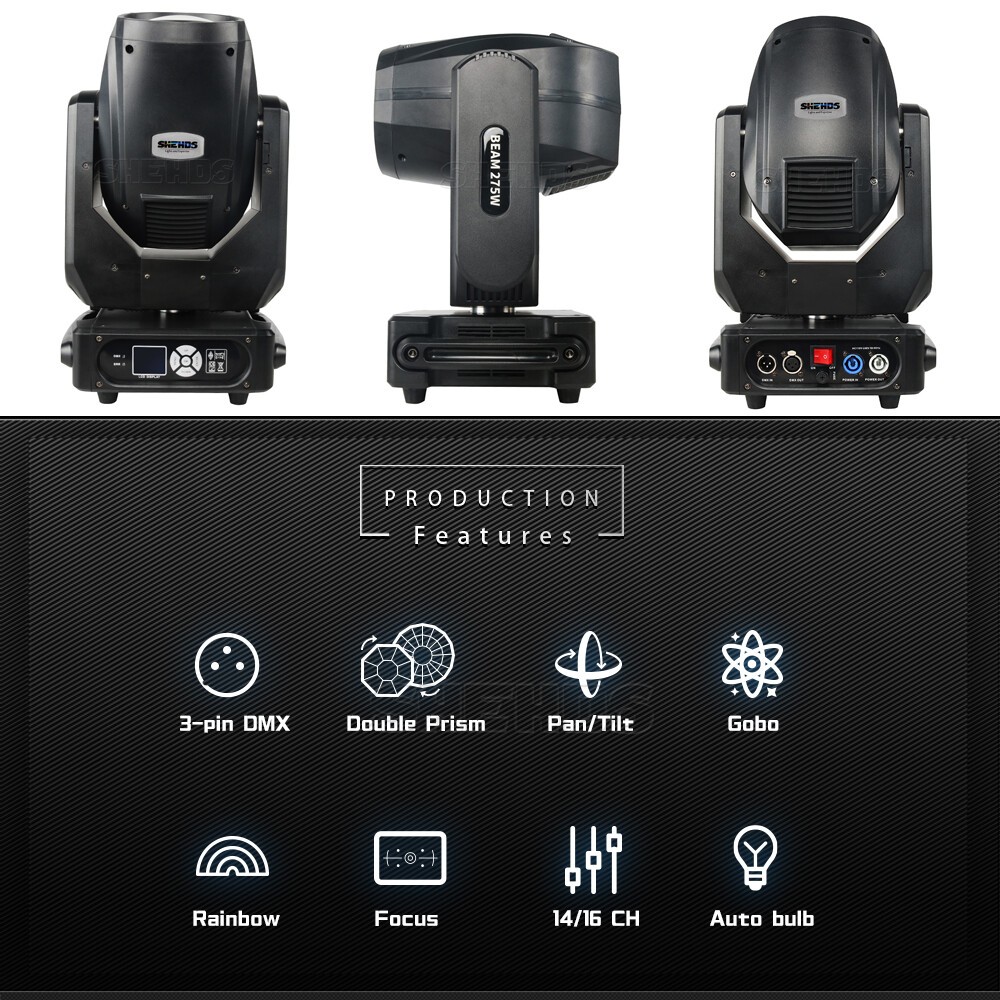 230W 7R/ 275W 10R / 350W 17R Beam Moving Head Light Disco Party Show Or Case