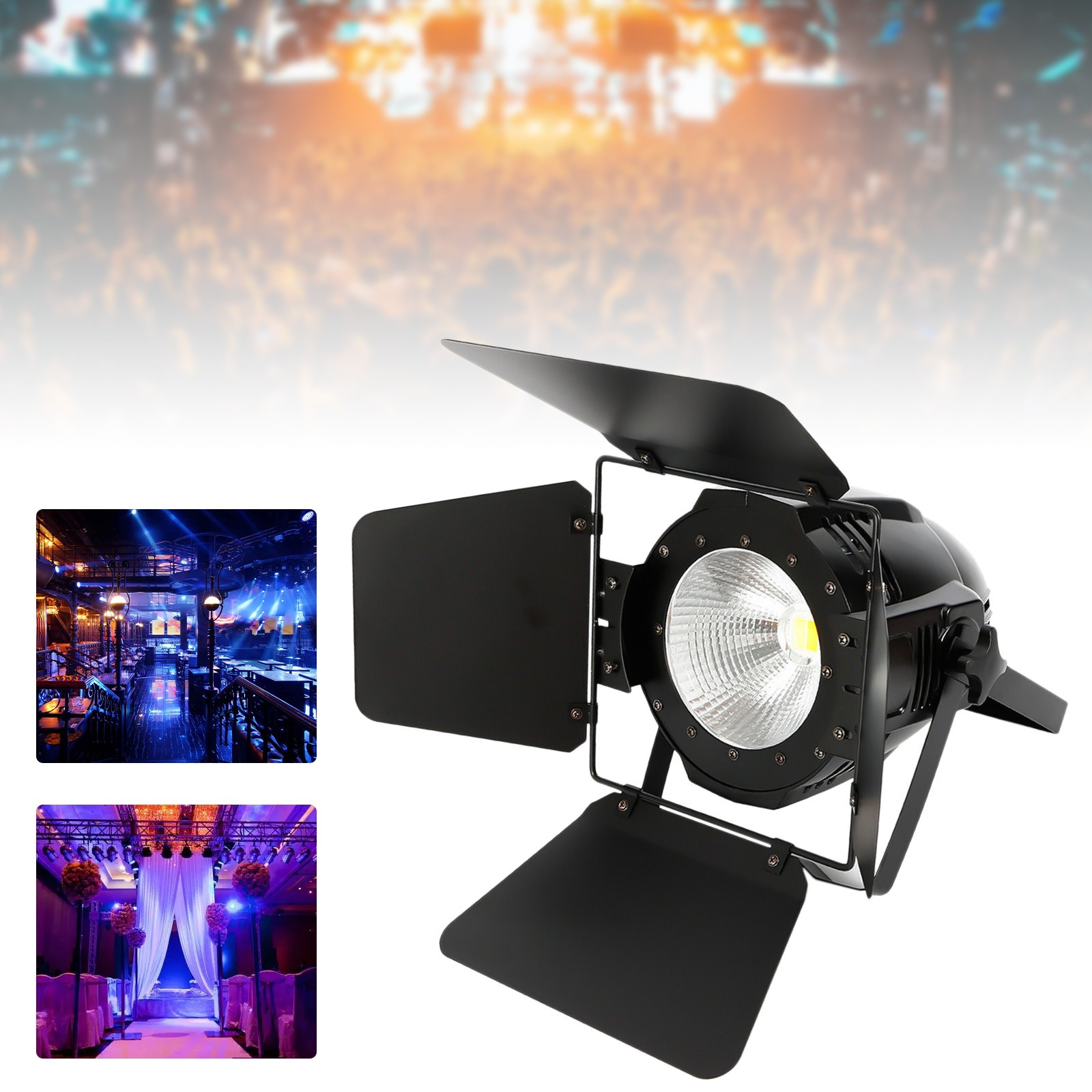 200W COB LED Par Stage Light DMX Audience Blinder DJ Disco Party Lights w/ Panel