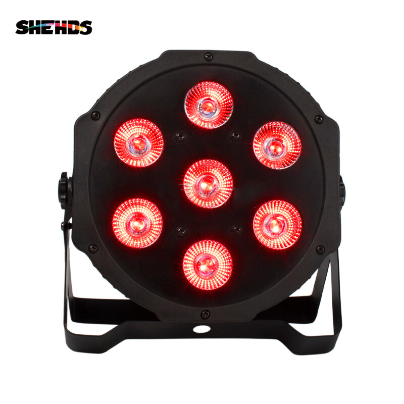 SHEHDS LED 7X18W RGBWAUV Par Light Wash for DJ Disco Stage Home Party Show