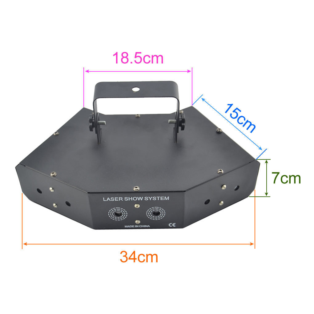 7CH DMX 6 Len RGB Beam Optical Network Laser Light Home Party DJ Stage Lighting