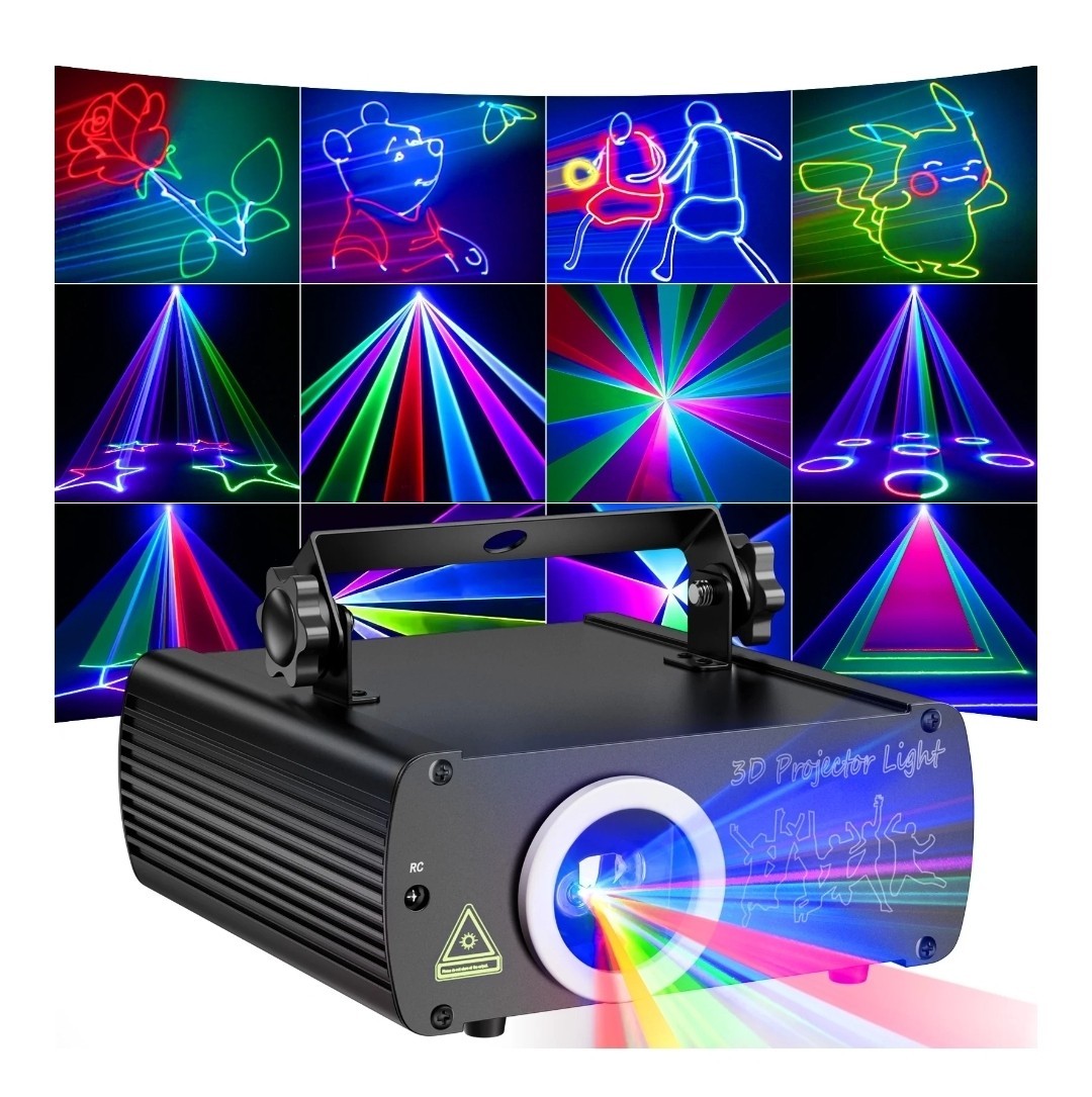 Ehaho L2600 3D RGB Laser Party Light DMX512 Sound Activated DJ Stage Remote