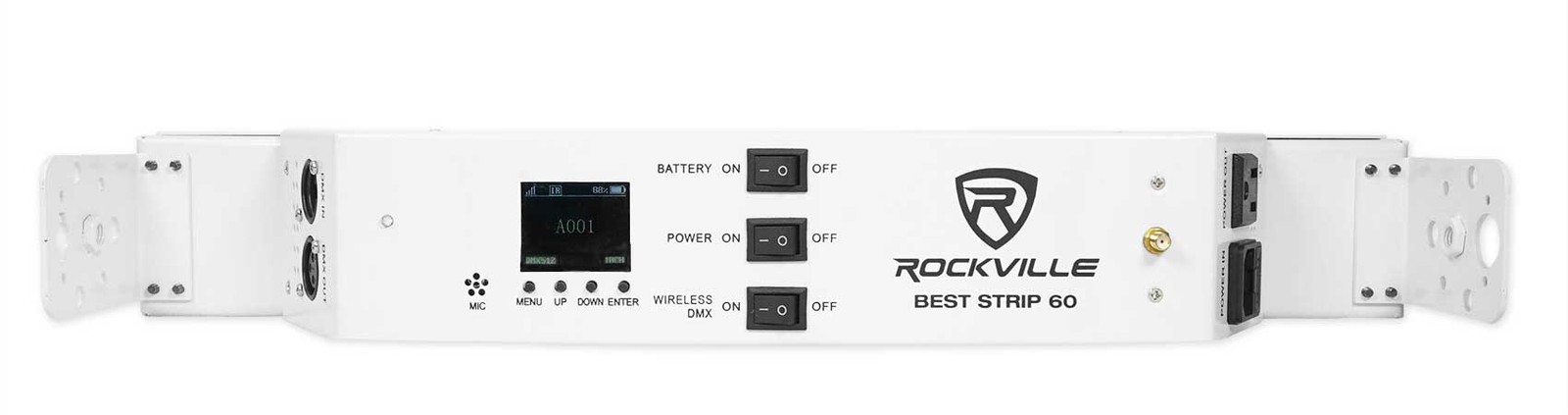 (2) Rockville BEST STRIP 60 White Light Bars+384 Ch. Wireless DMX Controller