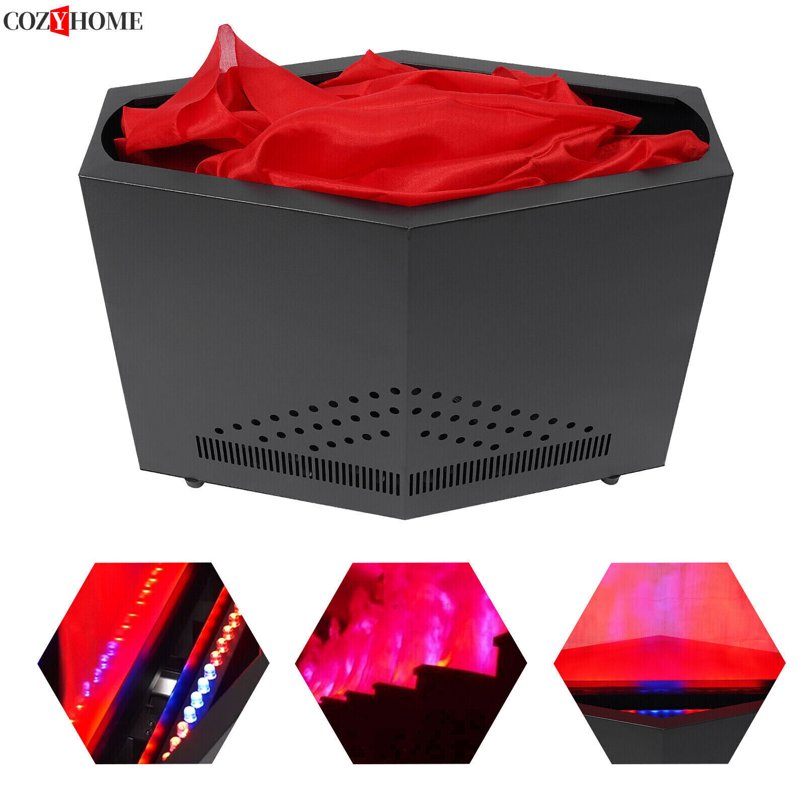 36 LED Flame Fire Light Machine Stage Atmosphere Effect Fake Fire Flame Machine