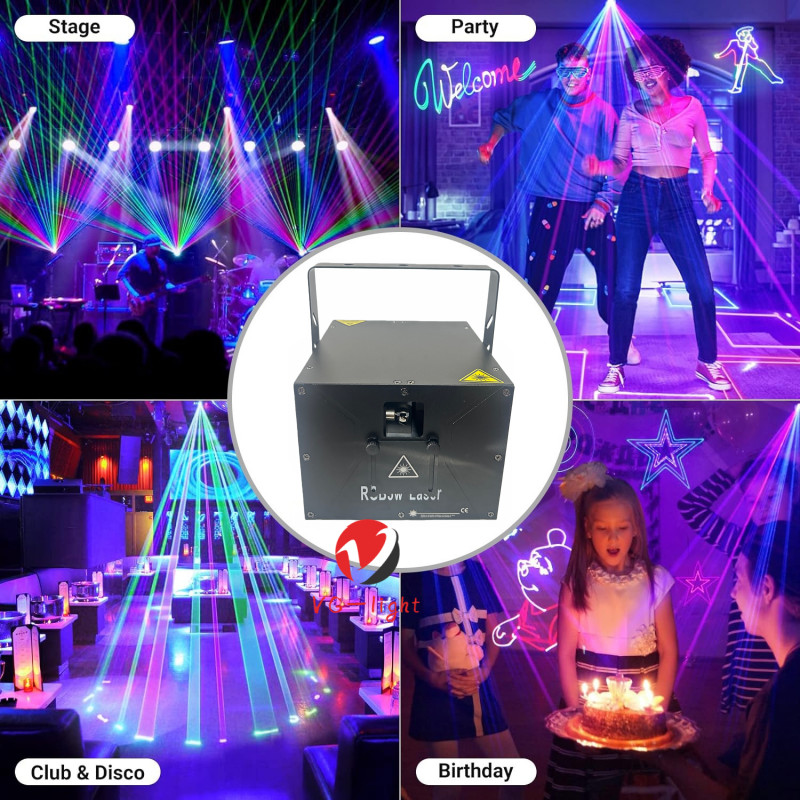 5W RGB ILDA DMX Laser Light App Control Professional DJ Disco Stage Laser Lights