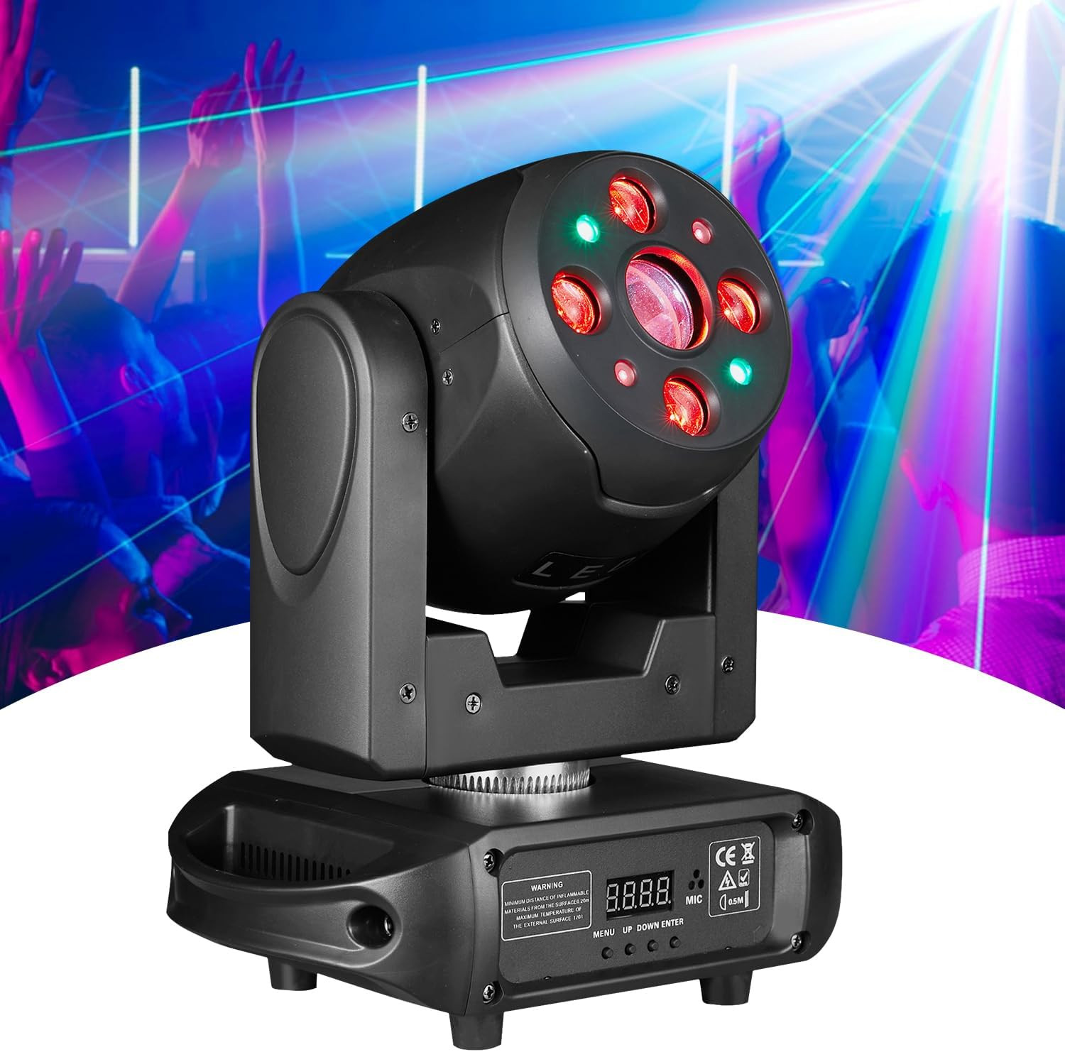 DJ Light 120W White LED Beam & Spot Moving Head – 540° Pan 270° Tilt Stage Light