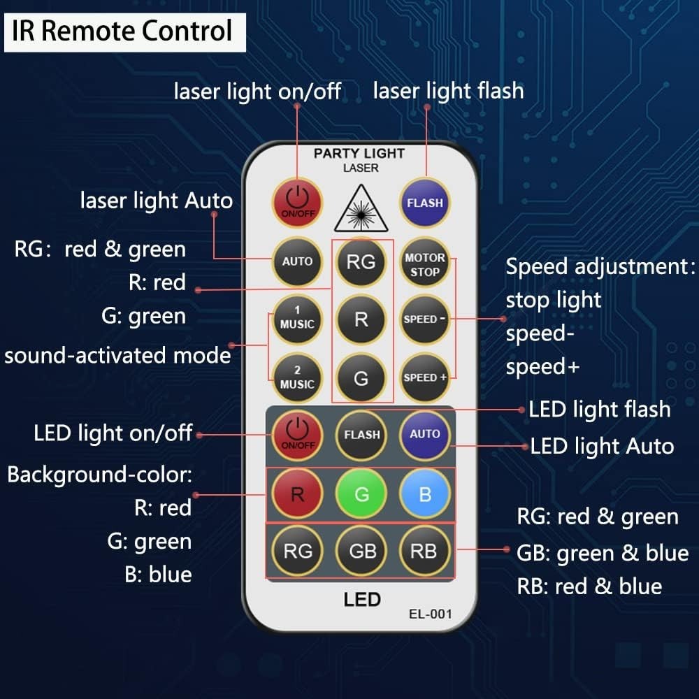 Party Lights with Remote Control & Stunning Laser Effects – Perfect for Events