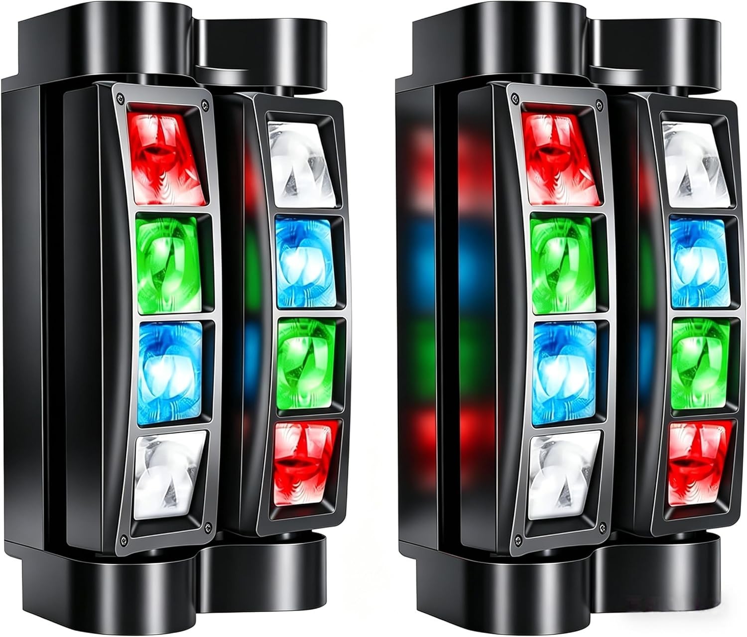 Spider Moving Head DJ Light, 8x10W LED Stage Lights RGBW Sound Activated Cont…