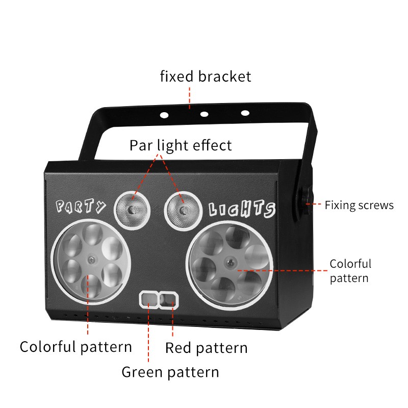 LED RGB Stage Light DMX Laser Projector DJ Disco Show Party Lighting W/Remote US