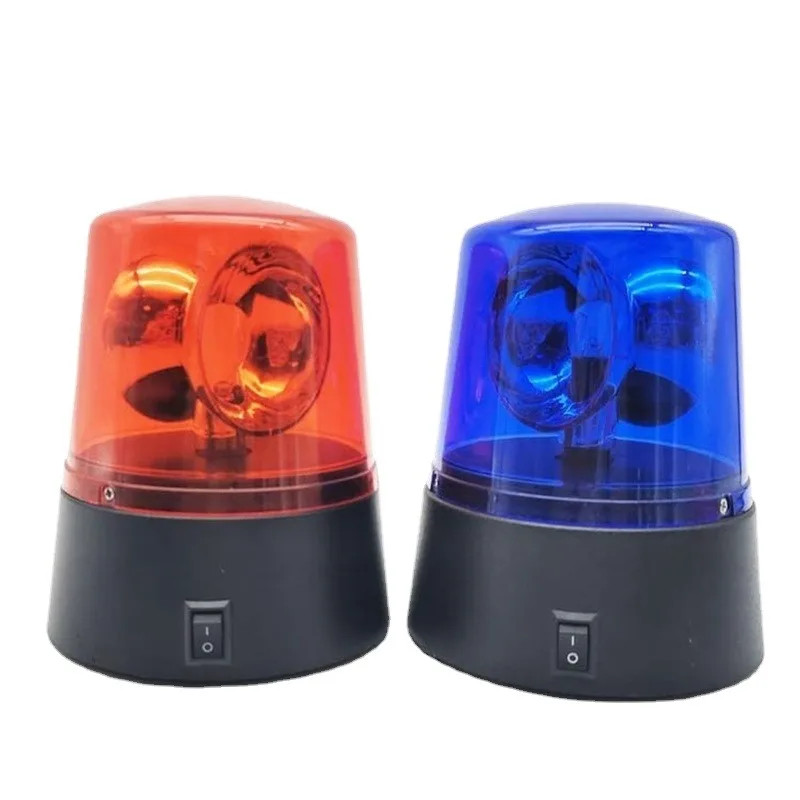 Rotating Red Flashing Police Light Beacon Party Lamp DJ Strobe Light Disco Ball
