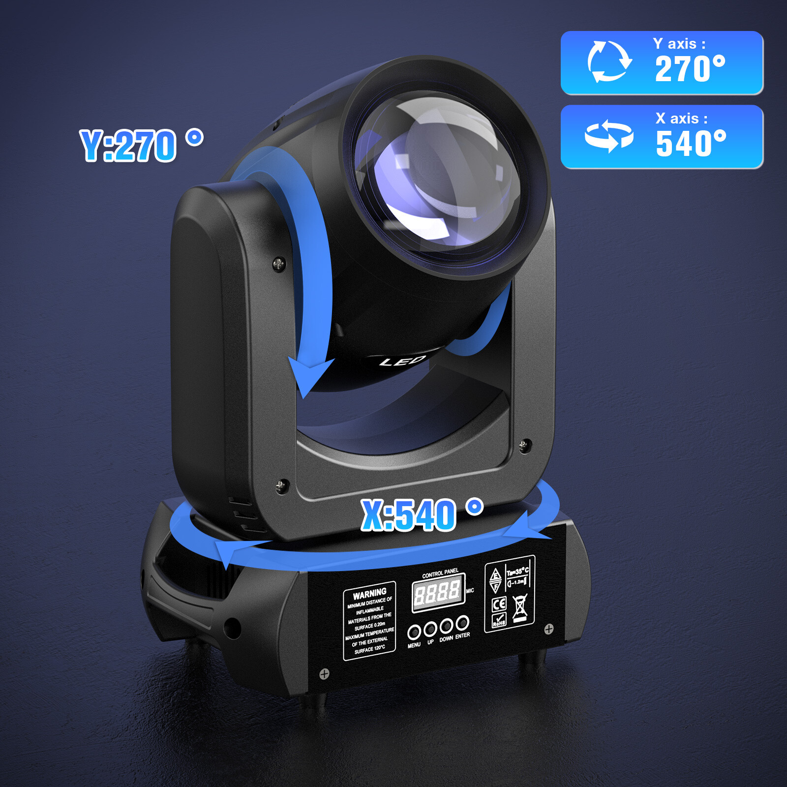 4PCS 150W 6+12 Prism Moving Head Lights 8 GOBOs 8 Colors Disco Stage Beam Light