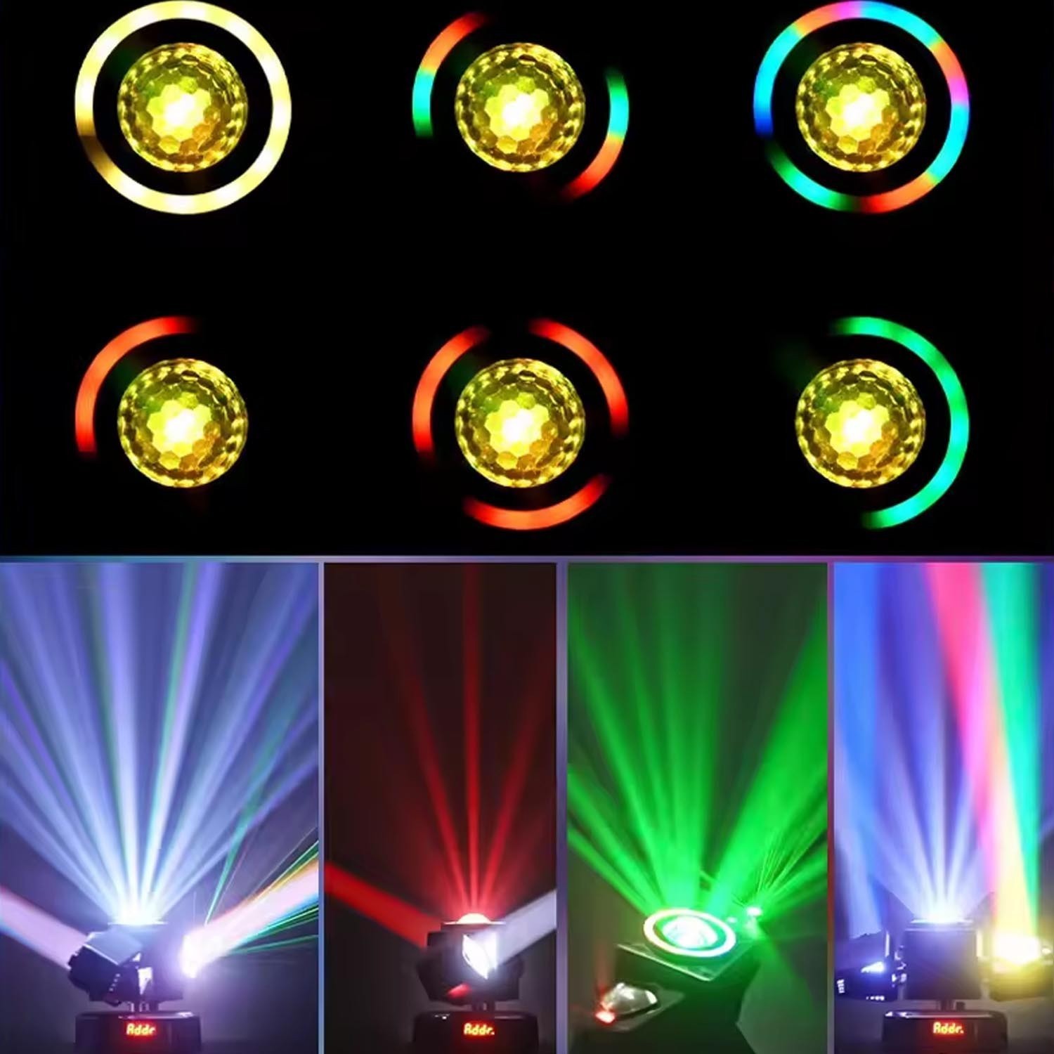 Laser Light RGBW LED Moving Head Disco Stage Lighting Beam DMX512 Party DJ