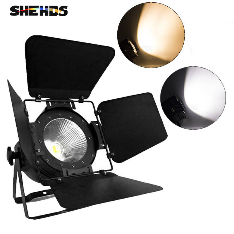 SHEHDS LED 200W Aluminum alloy Par COB Warm Cool White Light With Or Barndoors
