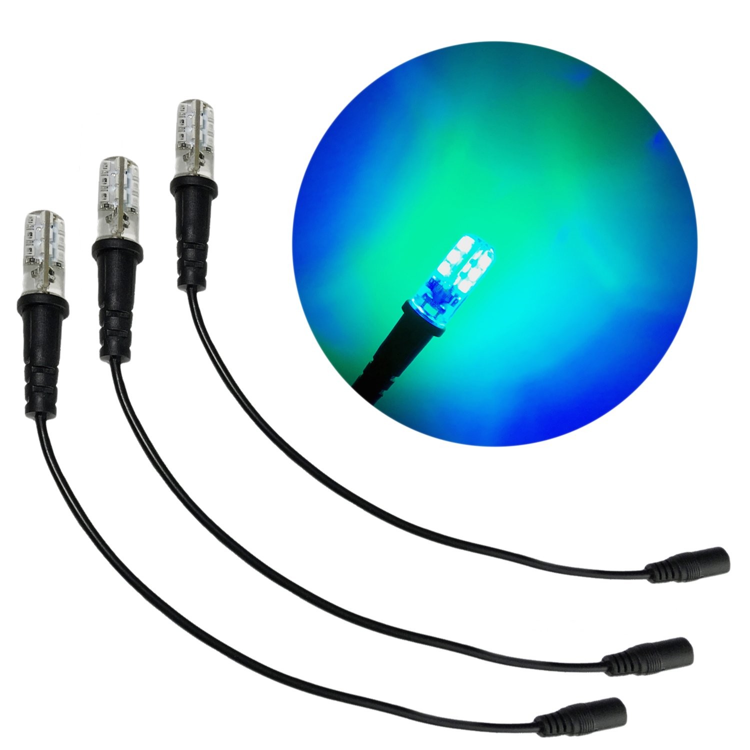 Ocean Blue Green Special Effects Led Bulb 12 Volts Dc With Cable And Mounting…