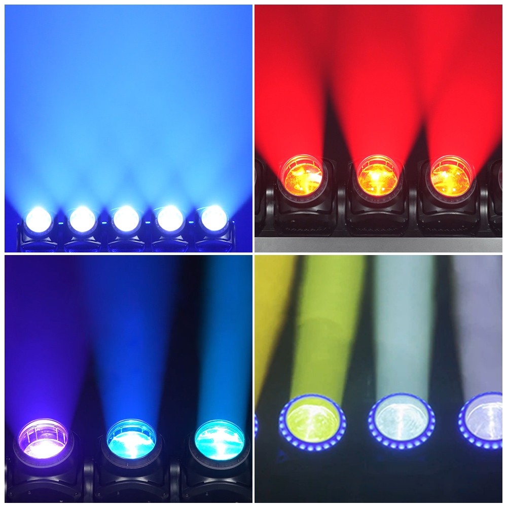 5x120W LED Moving Head Matrix Light DMX RGB 3in1 Zoom Beam Strobe Halo Ring