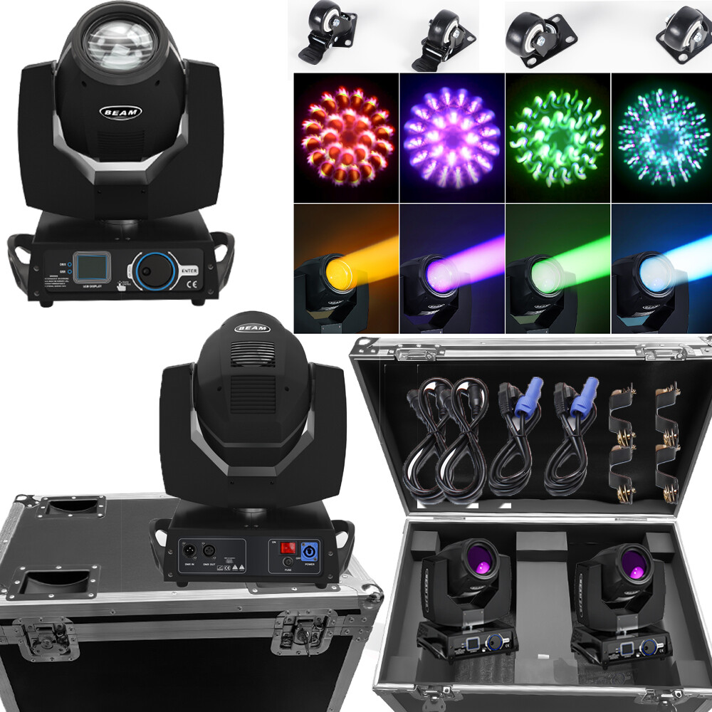 2X Flight Case For 7R 230W Sharpy Zoom Moving Head Light Strobe Beam DJ Show