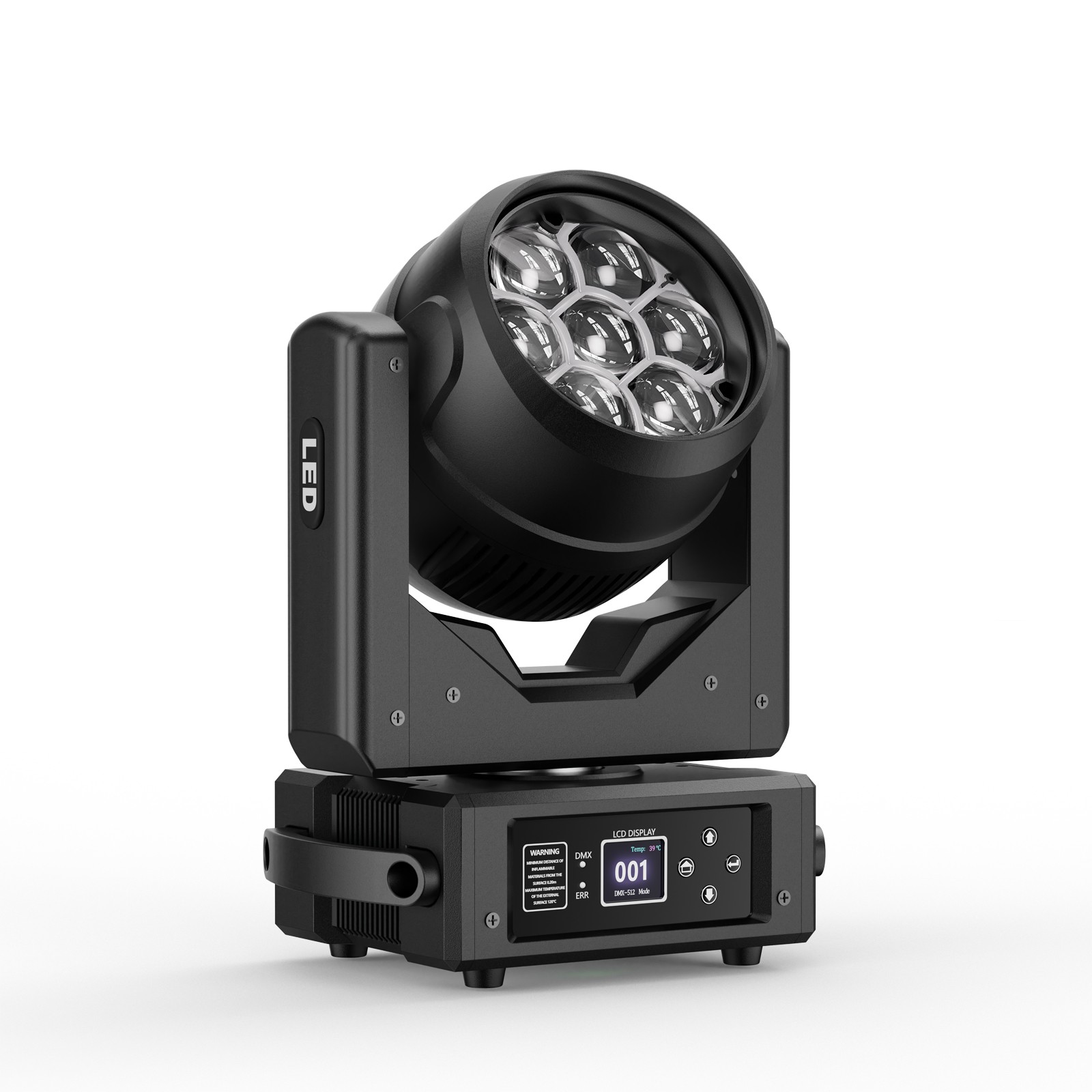 250W 7LED RGBW Bee Eye Moving Head Light Beam Stage DJ Disco DMX Wash Lighting