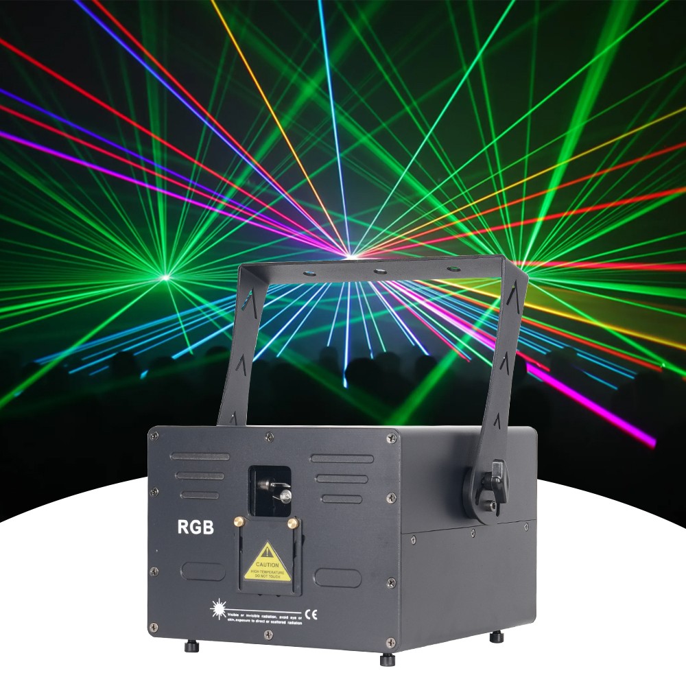 10W RGB DMX512 ILDA Full Color Animation Laser Light for Wedding Party Djs Stage