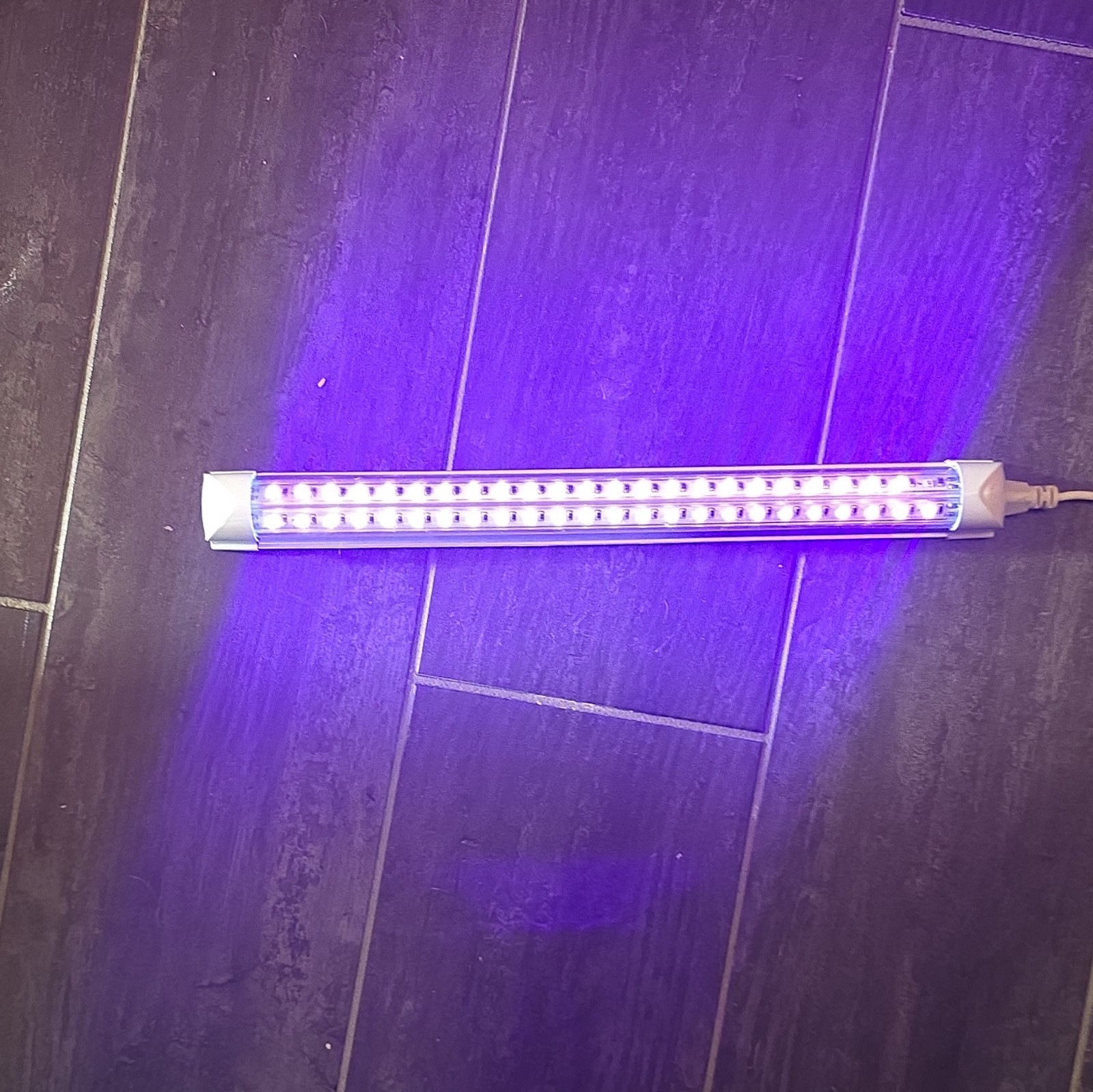 LED Purple Border/Strip Bar Light, Manual Inline On/Off Switch, USB Plug-In
