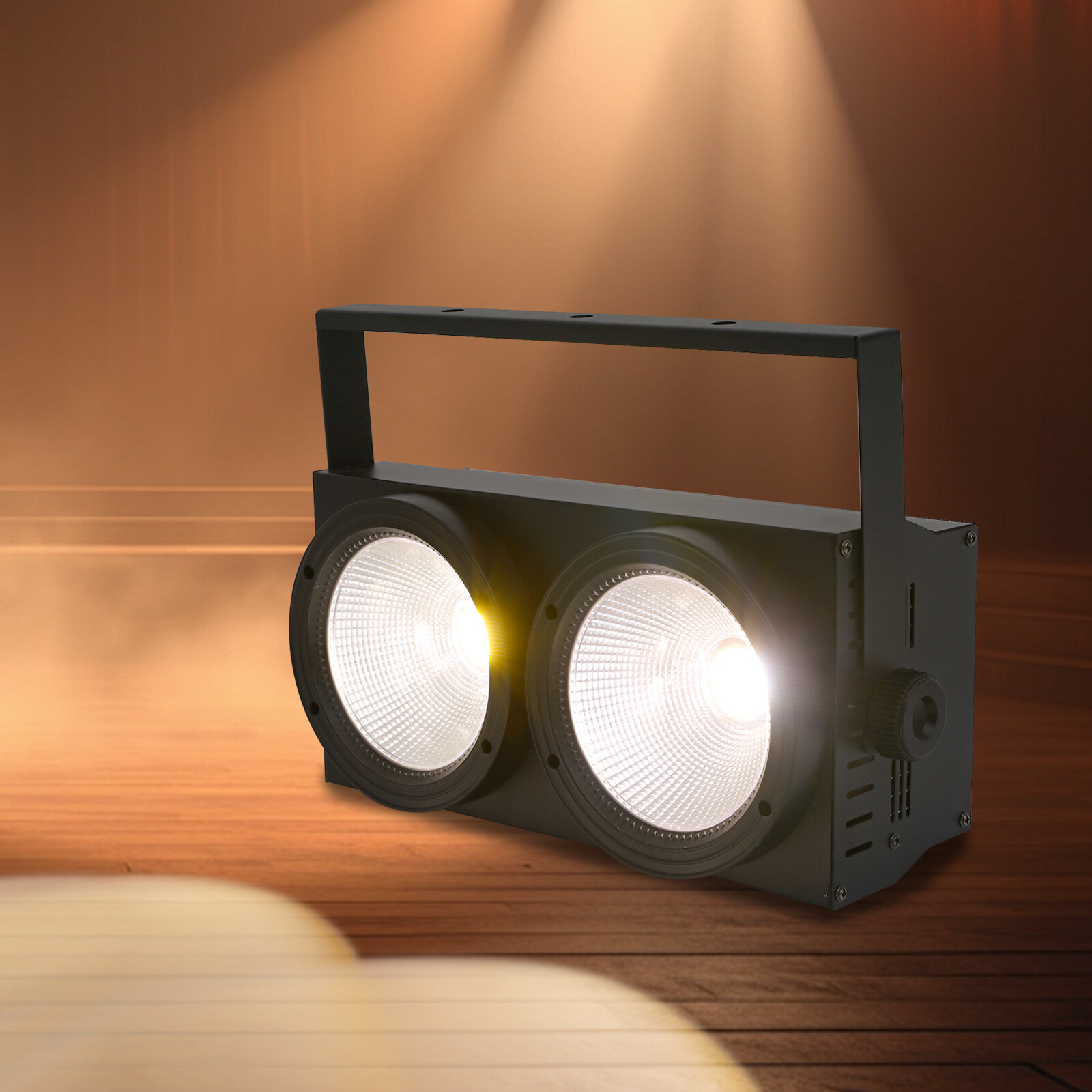200W COB LED Par Light DMX Stage DJ Audience Blinder Light Warm +Cool White