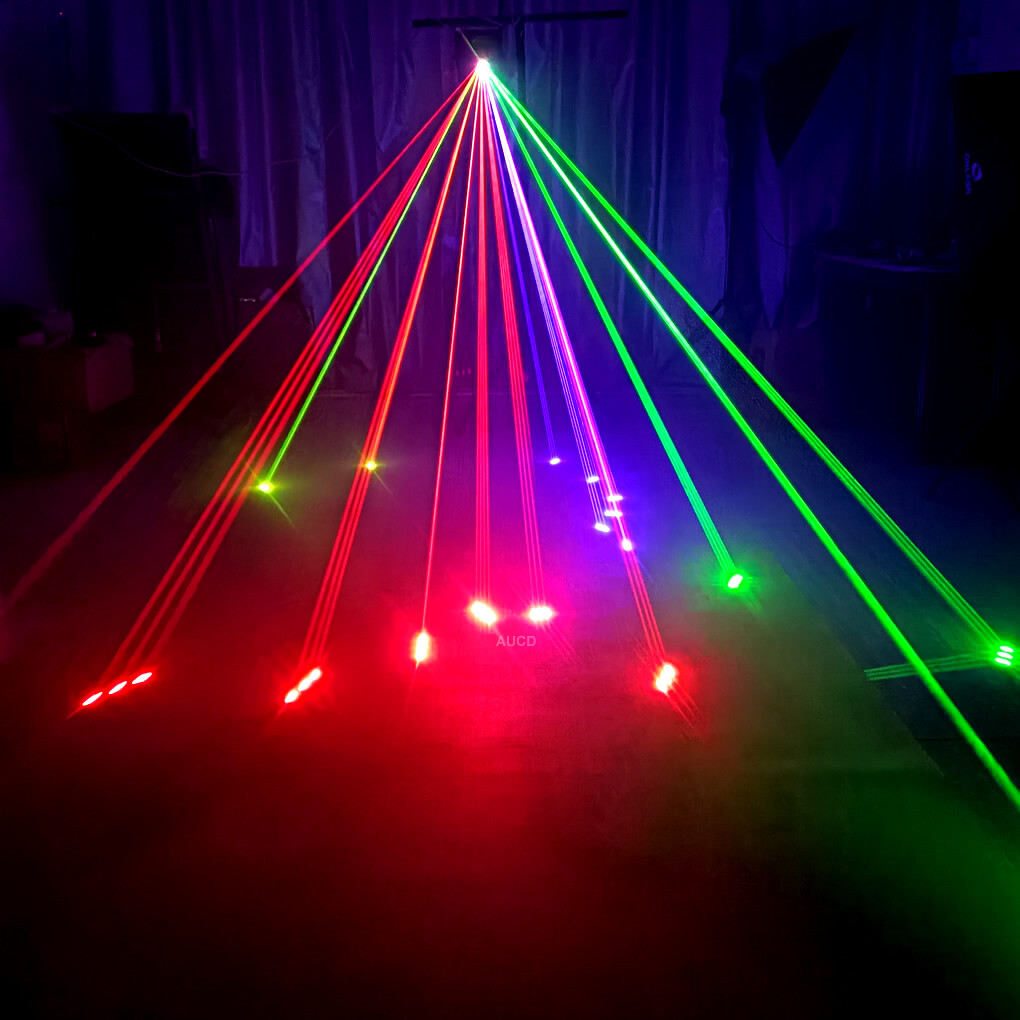 iOS Android Phone App 3W RGB Animation DMX DJ Show Stage Projector Laser Lights