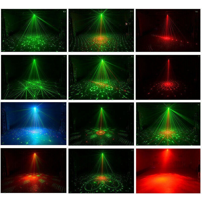 1024Pattern LED Laser Projector Stage Party RGB DJ KTV Disco Light Xmas Lighting