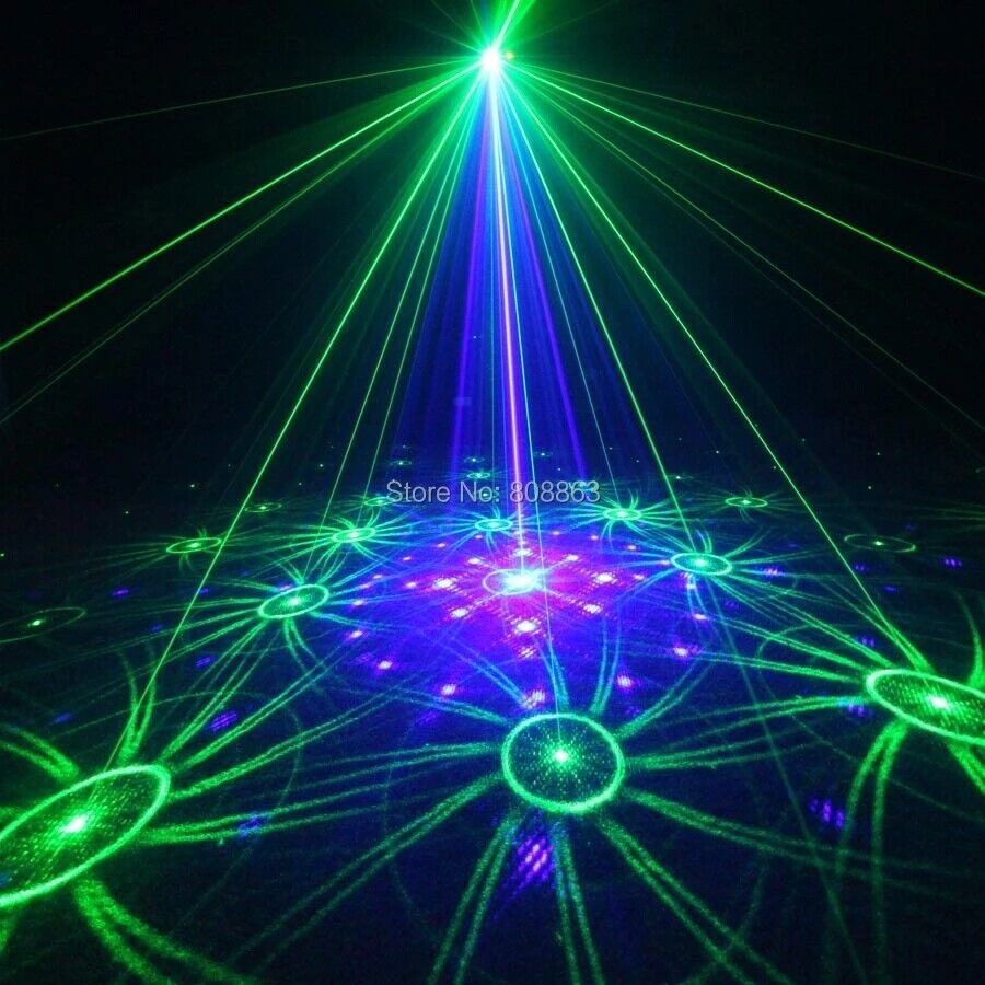 1024Pattern Stage Light Laser Projector LED RGB DJ Disco Party KTV Show Lighting