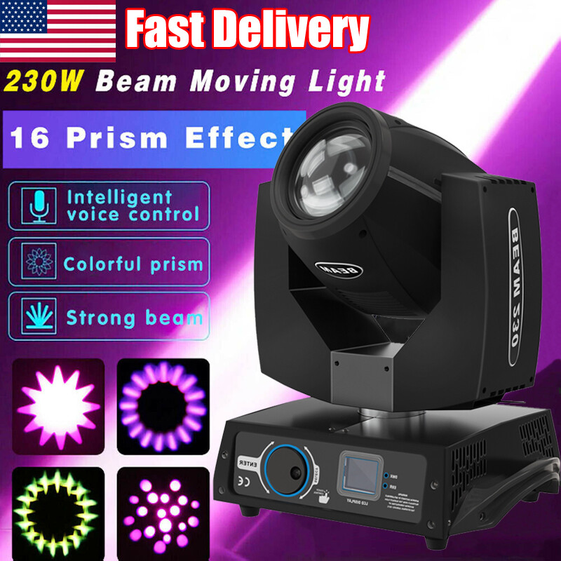 230W Zoom Moving Head Beam Pattern Sharpy Light 16+8 Prism DMX16Ch Club Stage