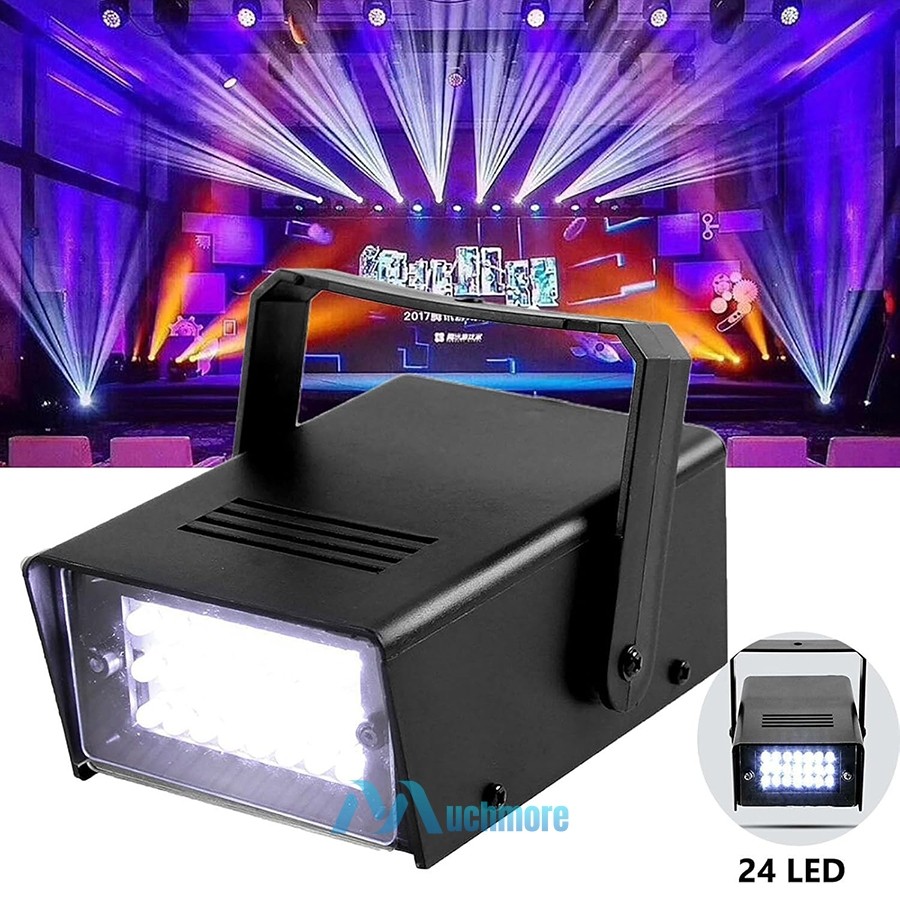 24 Led Strobes Lights Flash Light for Halloween Mini Strobe Light Speed Adjust