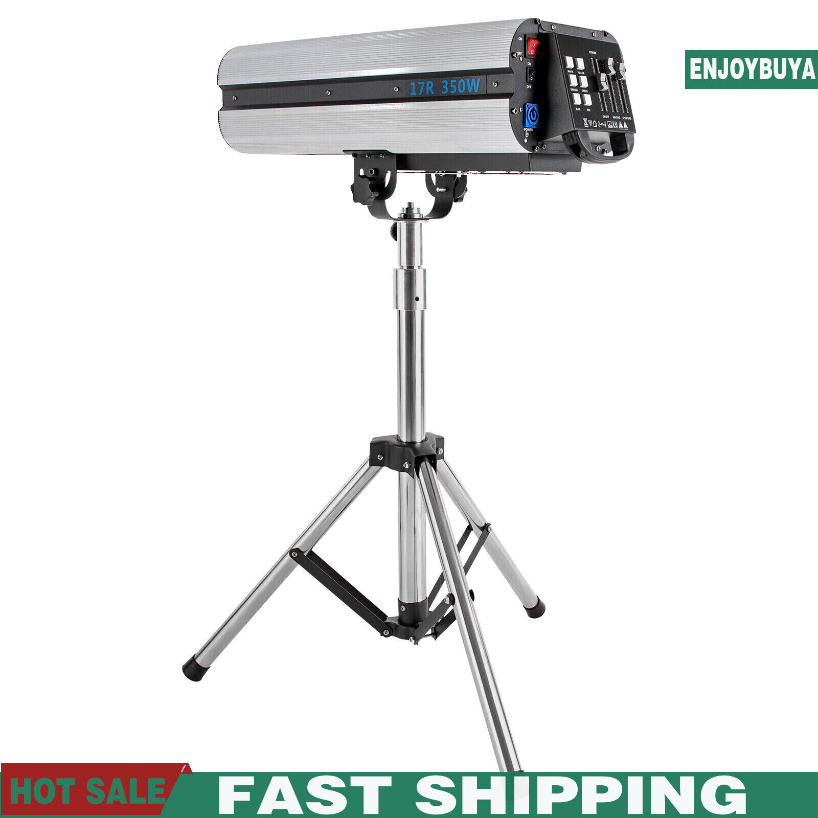 350W RGBW LED Follow Spot Light Beam DMX Spotlight DJ Disco Stage Light w/Tripod