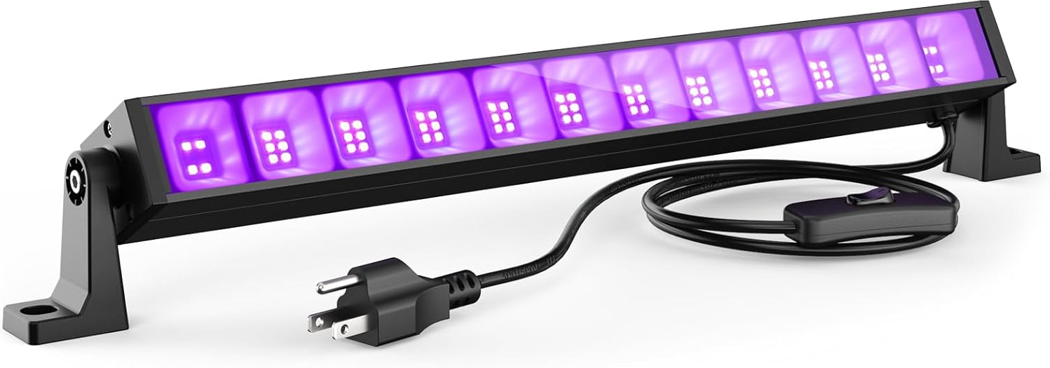 40W LED Black Light Bar for Glow Party, Blacklight with Plug &Switch, Each Light