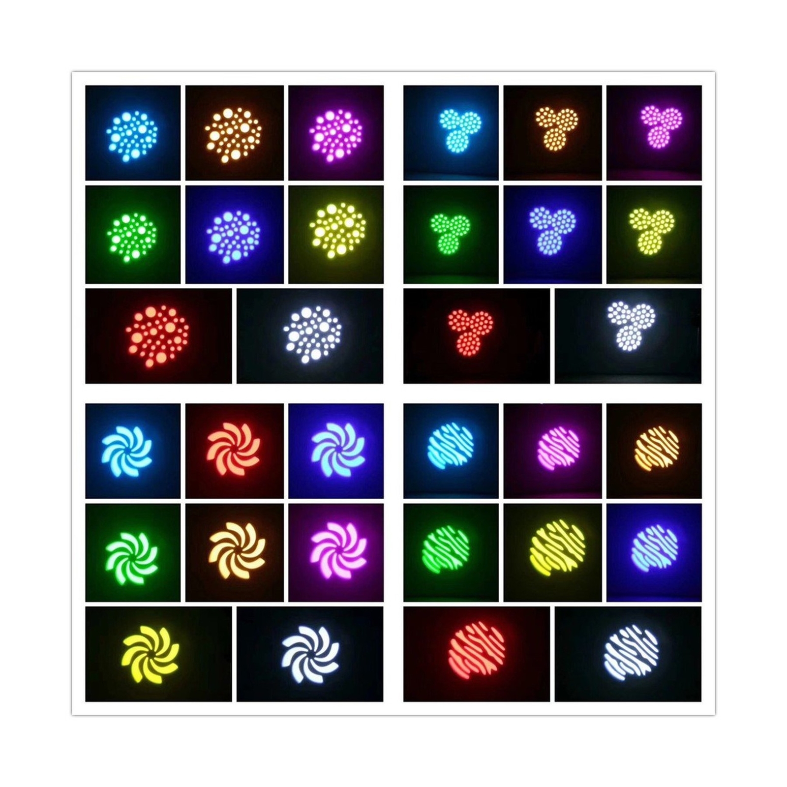 Stage Lights Moving Head Light 8 Gobos 8 Colors 11 Channels 2PCS 60W Spotligh…