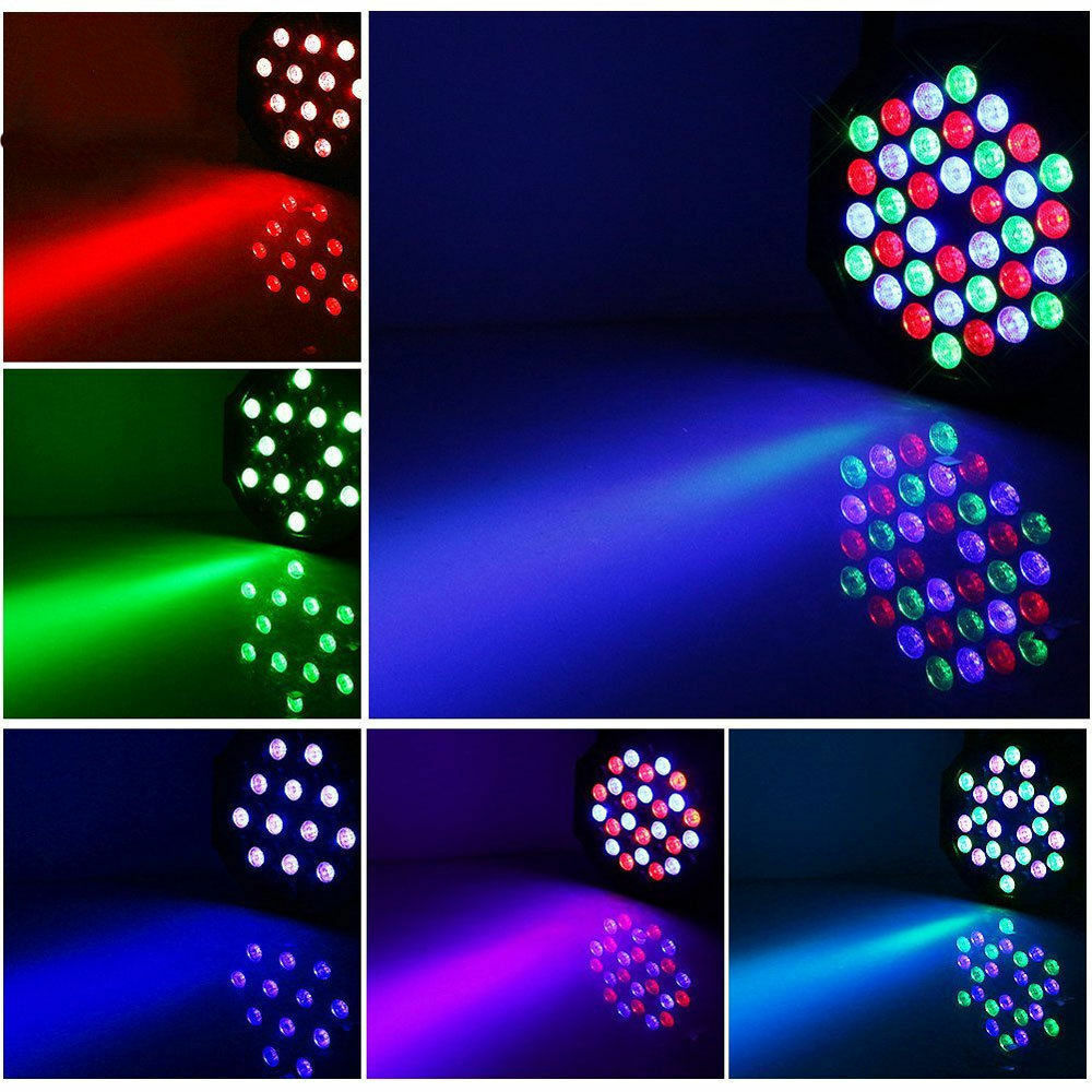 8PCS RGB Stage Light PAR 80W 36 LED Color Mixing Beam DMX Party Disco DJ Light