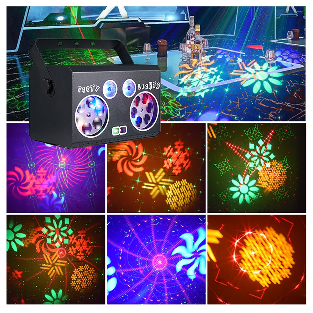 9-Eye Laser Projector RGB DMX Strobe Stage Light LED Bar DJ Disco Party Lighting