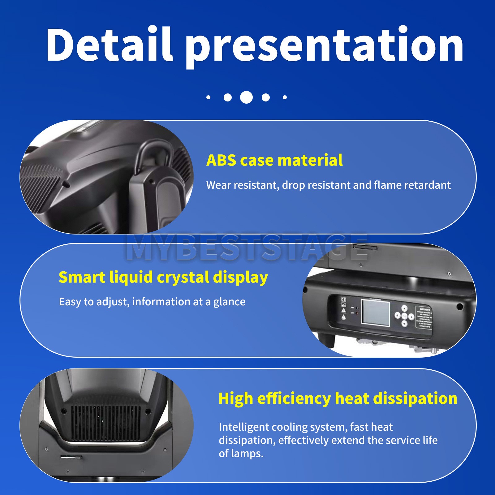 PAIDUN 1200W Super Bright LED Profile Cutting Moving Head Beam Light CMY CTO RDM