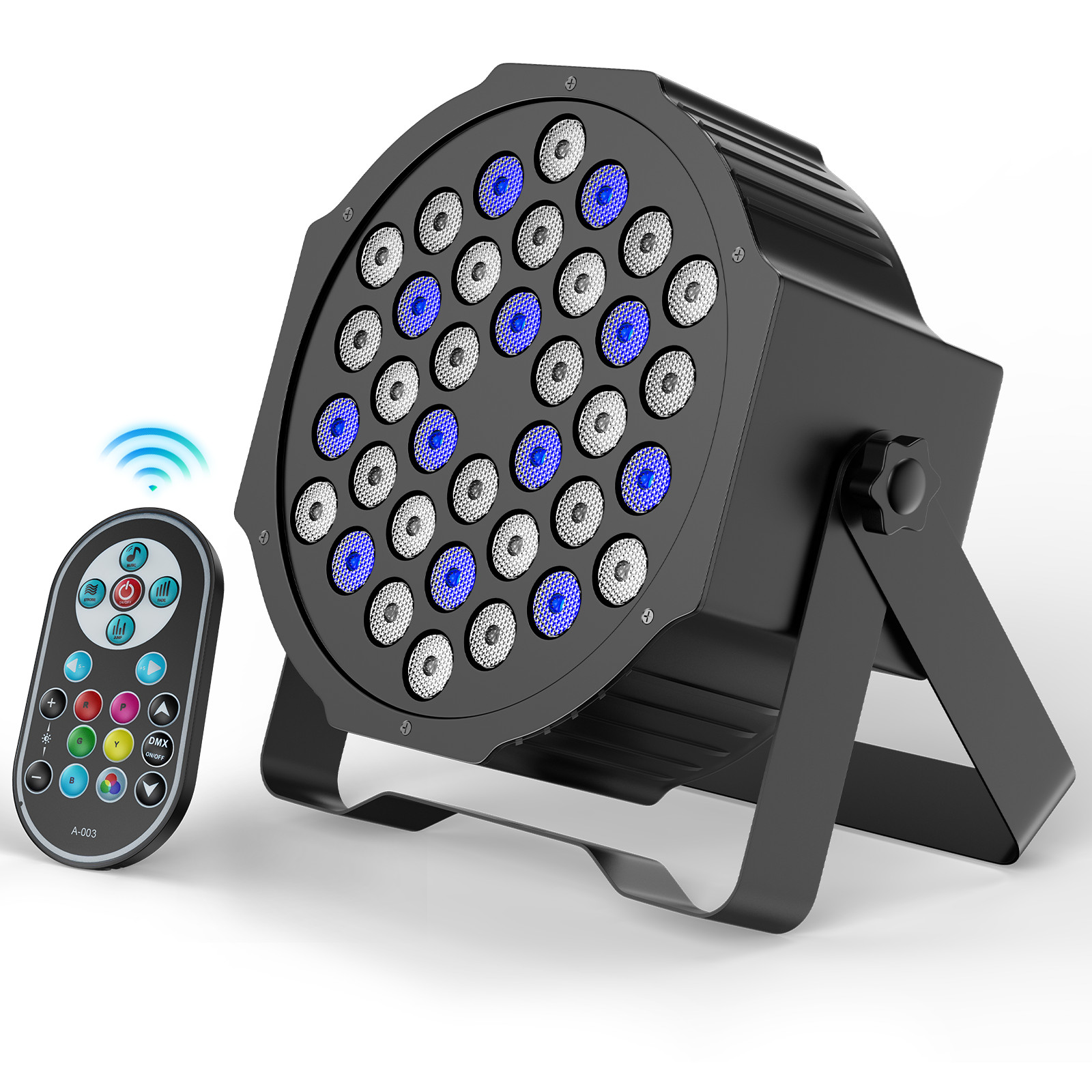 108W 36LED RGB Par Can Stage Light DMX Disco Uplighter Wash Lighting w/Remote
