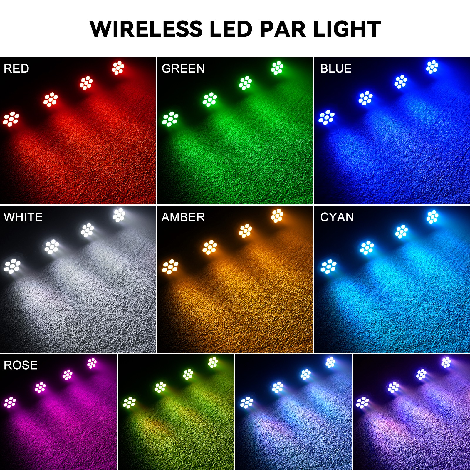 2PCS DJ Lighting Disco Party Stage Light LED RGB Beam Lights Show PAR Lighting