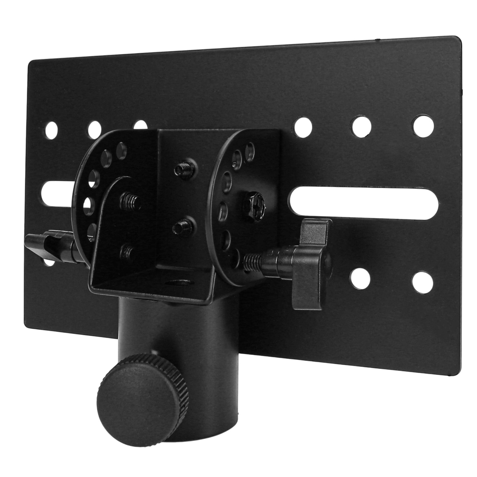 Metal Mount Bracket Tripod Pole Speaker Stand Adapter Rotatable 35mm, DJ Top Cap