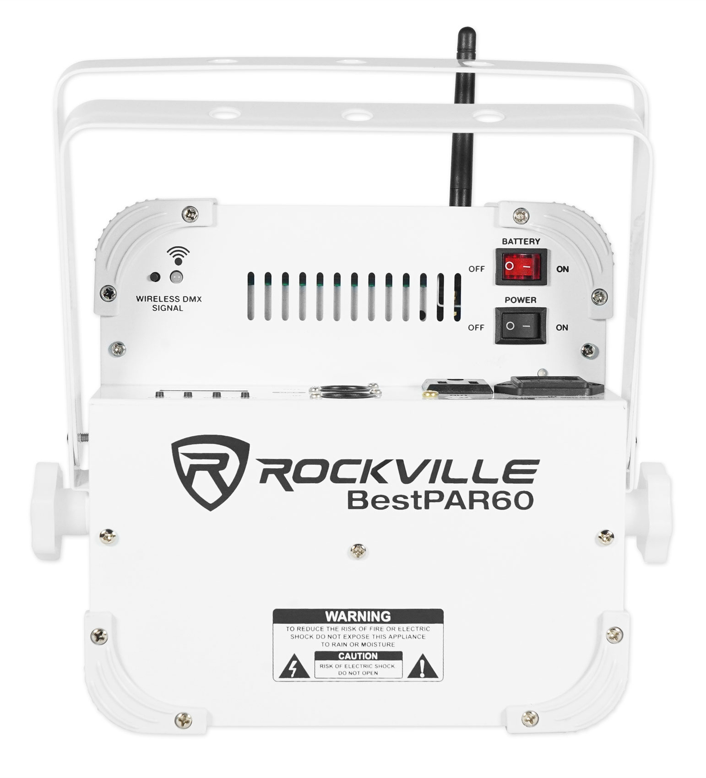 Rockville BEST PAR 60 White RGBWA+UV Battery Powered Wireless DMX Wash Par Light