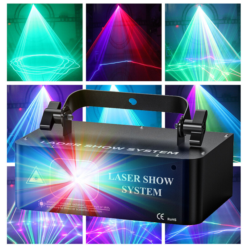 500mW Projector RGB Laser Stage Light DJ Disco Party Show Xmas Event Effect Lamp