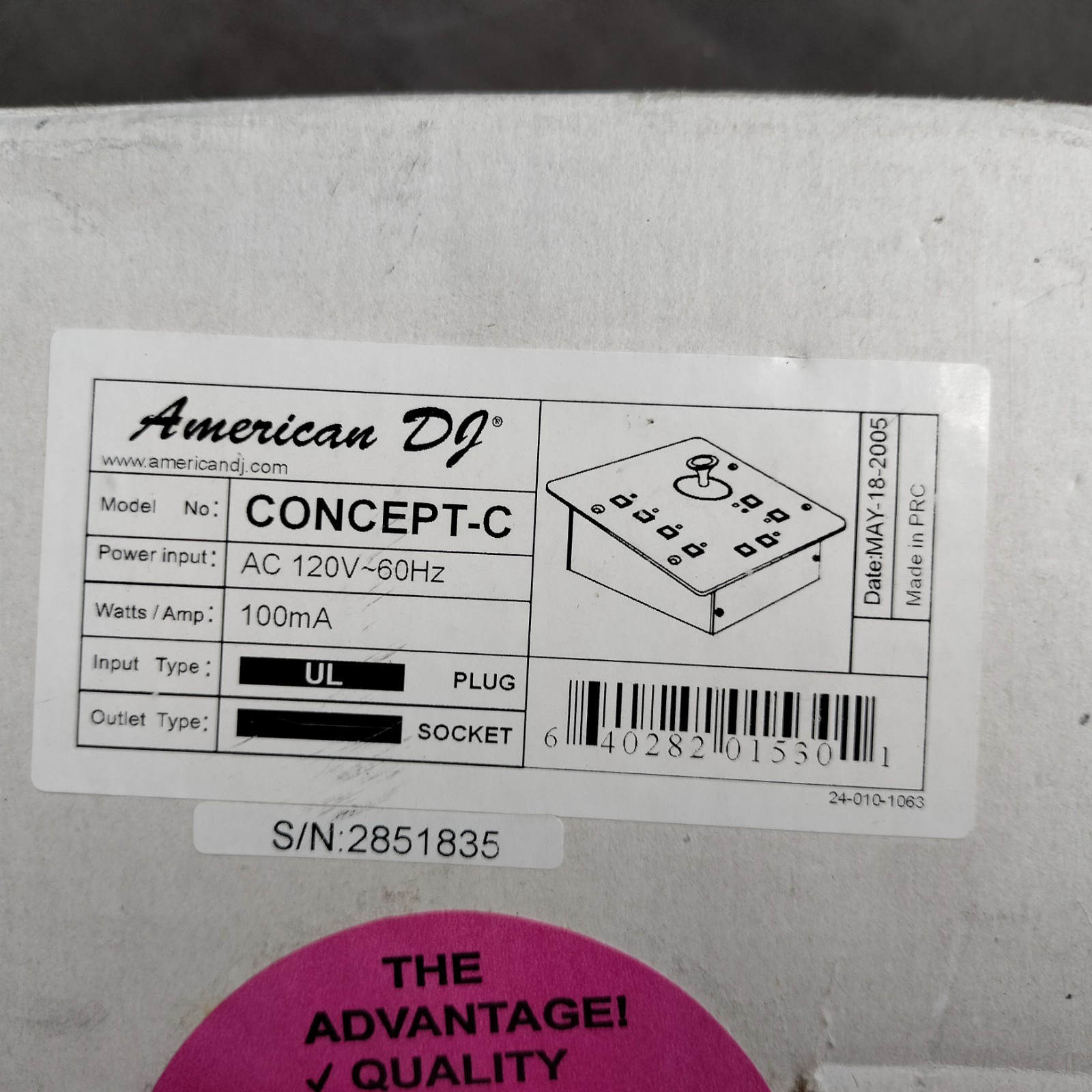 Open box American DJ Concept C DMX Controller, Joystick & Pan and Tilt control