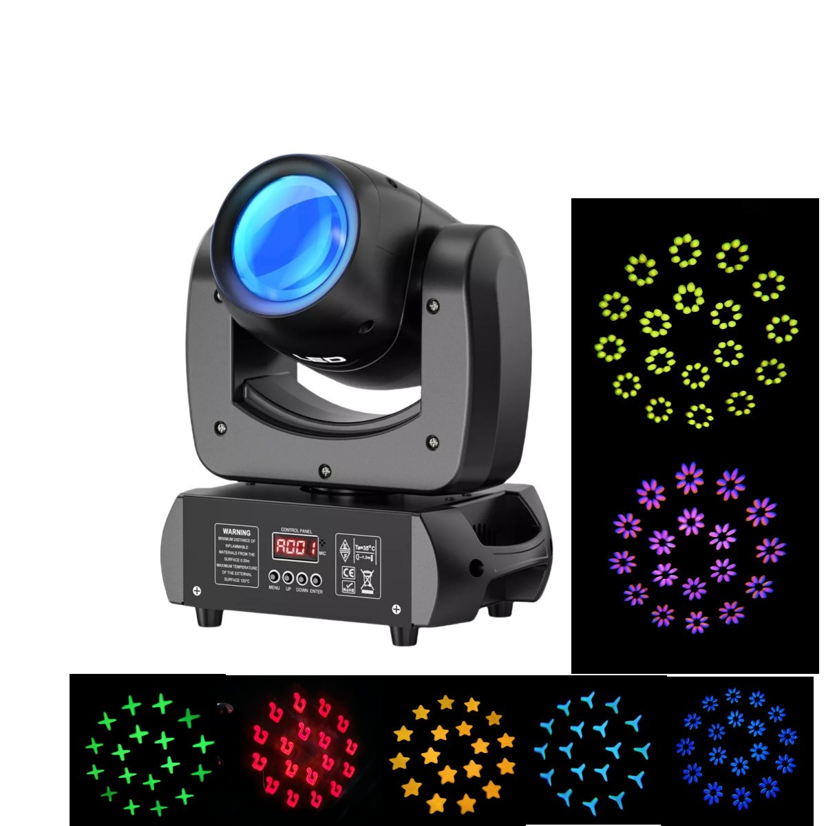 150W LED Moving Head Beam Light DMX RGBW Stage Light with Gobo Prism for DJ Disc