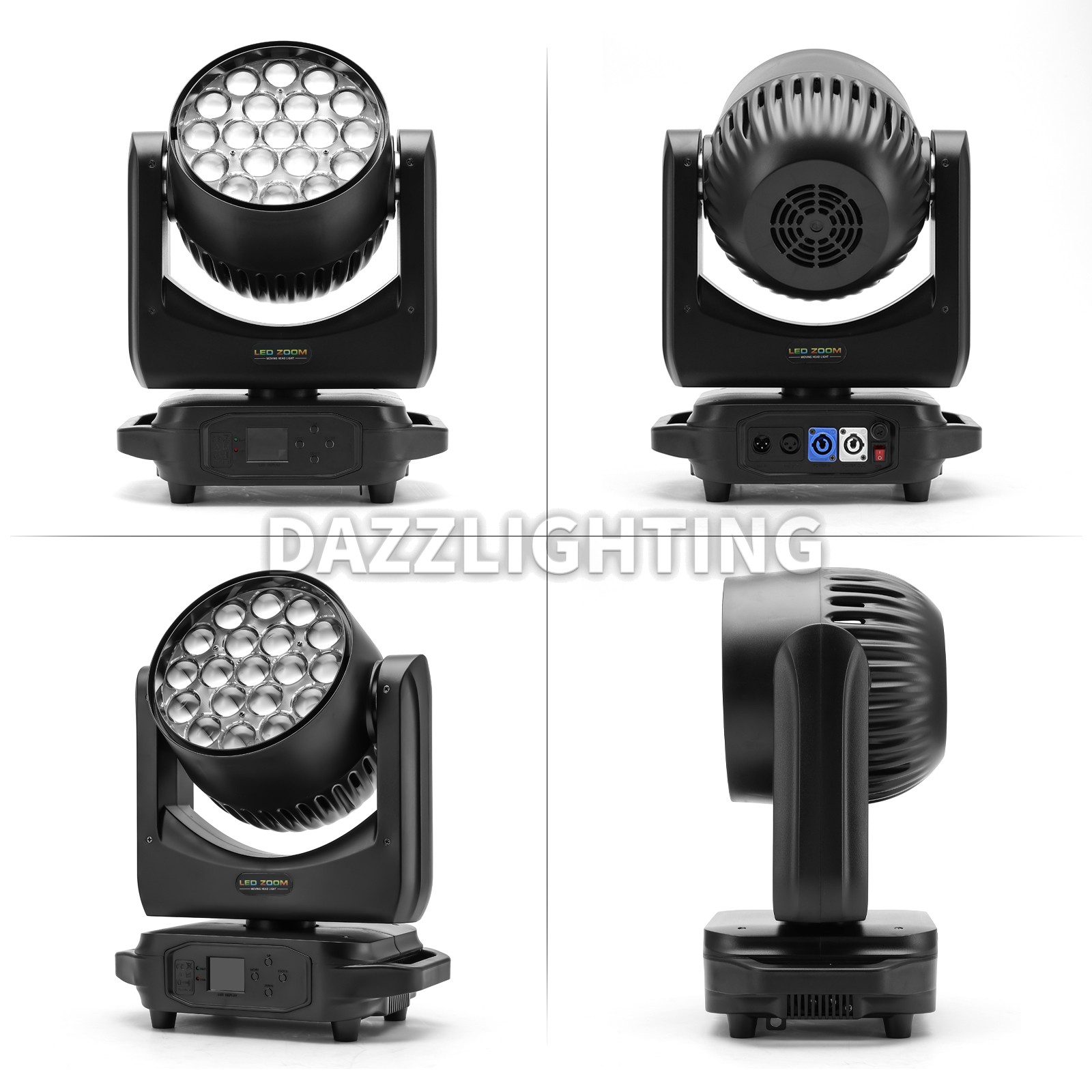PAIDUN 19x20W RGBW LED Moving Head Wash Light Music Control Disco Bar Party Club