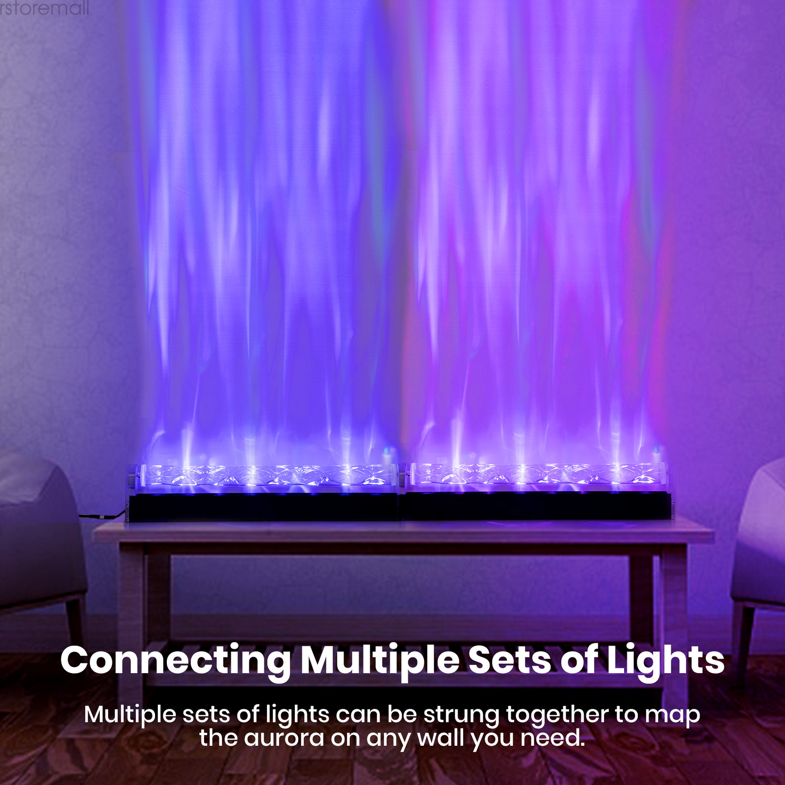 RGBW Ocean Wave Wall Washer Light Background Projector Lamp LED Floor Night Lamp