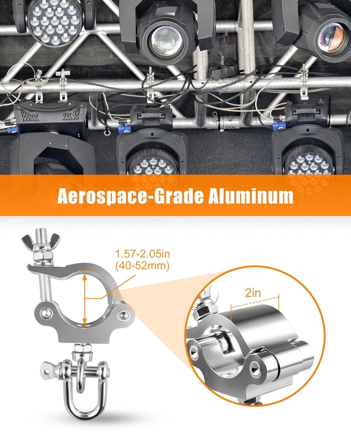 1 PCS Stage Clamp Aluminum Alloy Truss Fit 4052mm LED Video Wall Rigging DJ