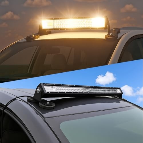 2 PCS Magnetic Base Mounting Brackets for LED Light Bar, Powerful Mount A