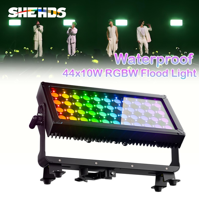 IP65 44x10W LED RGBW Strobe Flood Light Beam DMX512 Stage Show Effect Lighting